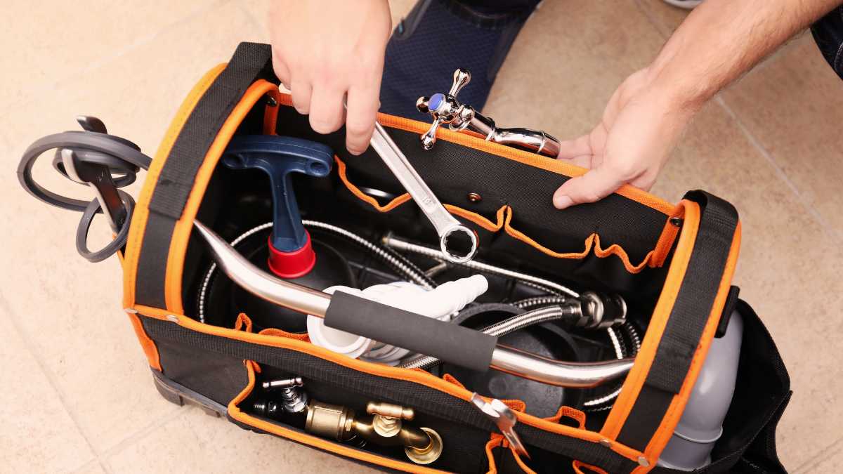 bolsa de ferramentas laranja